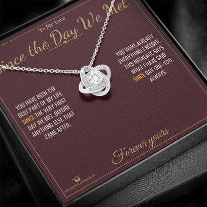 Personalized Love Knot Necklace for partner
