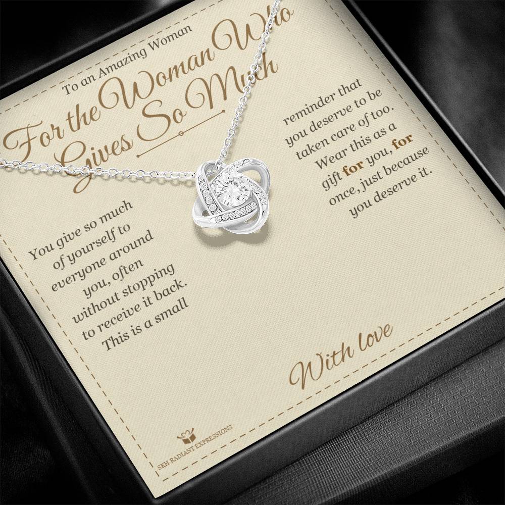 Personalized Love Knot Necklace for her