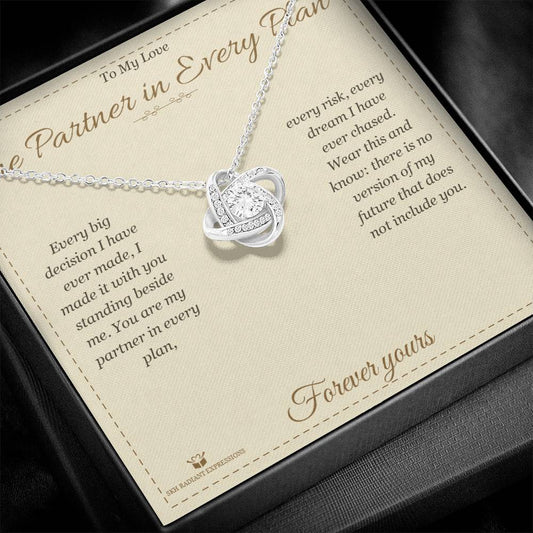 The Partner in Every Plan - Love Knot Necklace for Wife