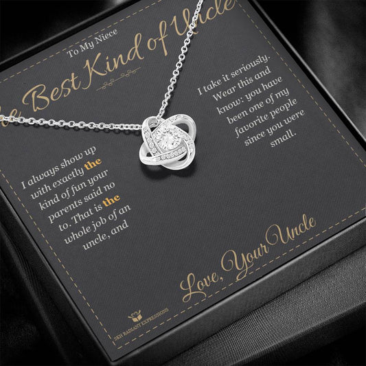 The Best Kind of Uncle - Love Knot Necklace for Niece