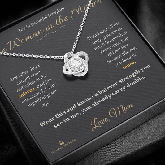 The Woman in the Mirror - Love Knot Necklace for Daughter