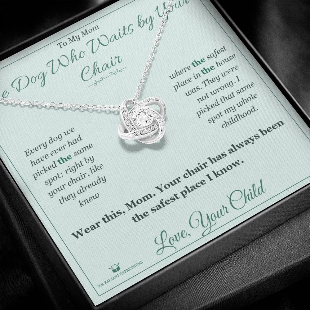 Personalized Love Knot Necklace for mom