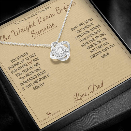 The Weight Room Before Sunrise - Love Knot Necklace for Daughter