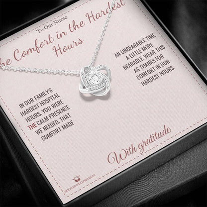 Personalized Love Knot Necklace for nurse