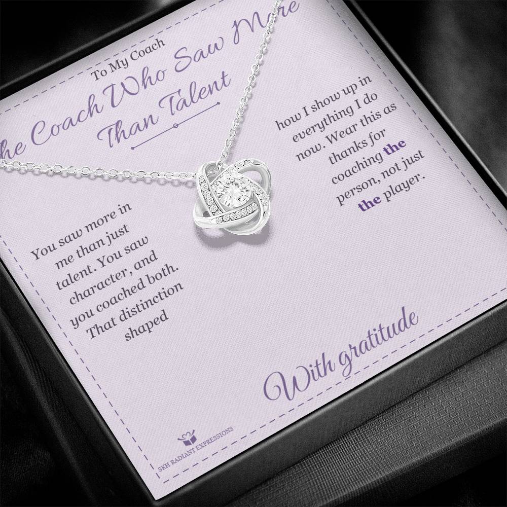 Personalized Love Knot Necklace for coach