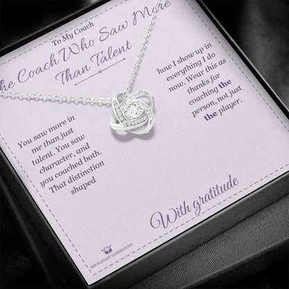 Personalized Love Knot Necklace for coach
