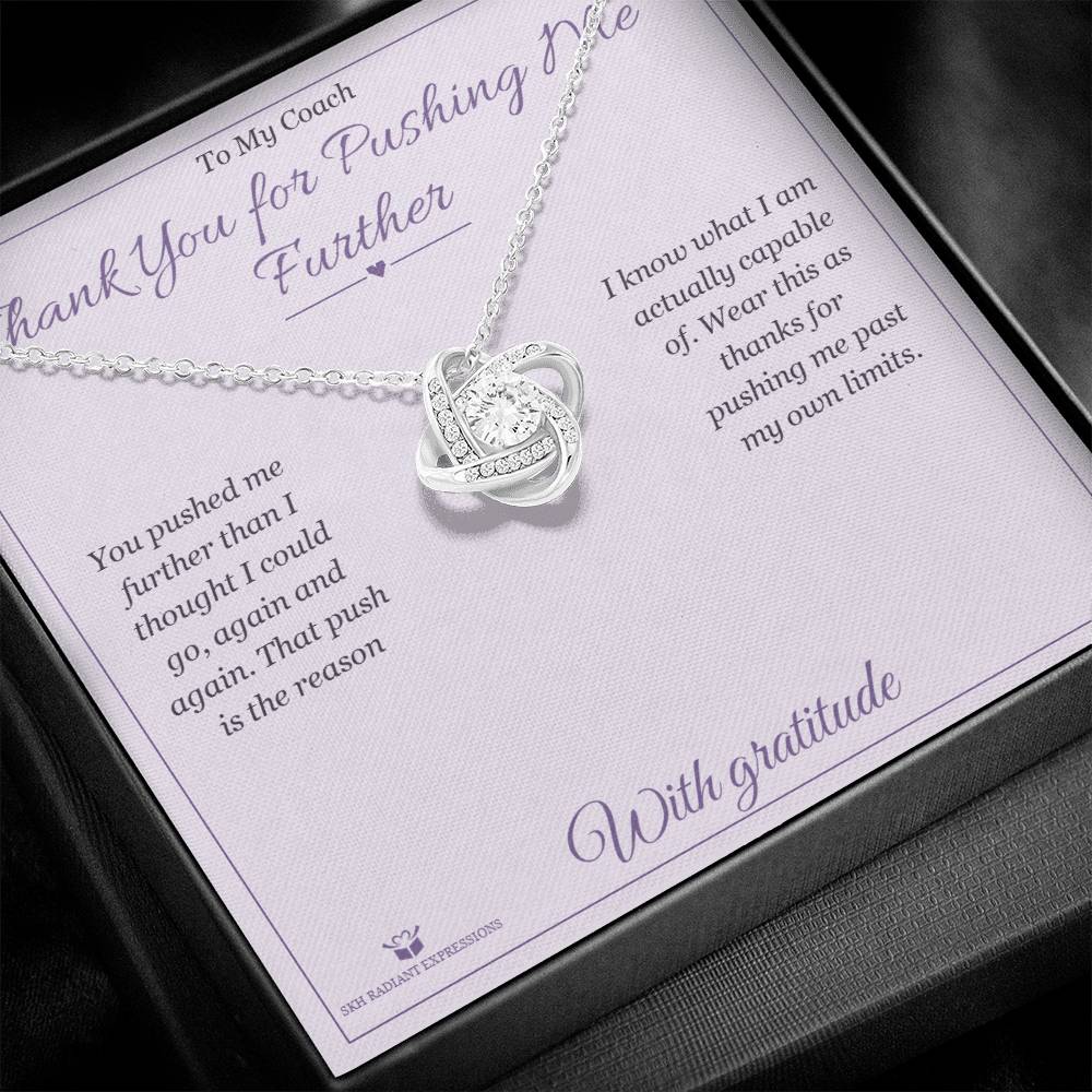 Personalized Love Knot Necklace for coach