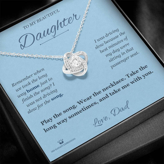 The Long Way Home - Love Knot Necklace for Daughter