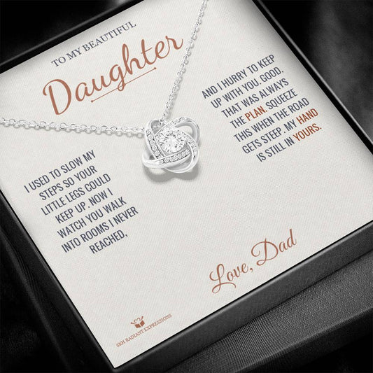 The Hand I Held - Love Knot Necklace for Daughter