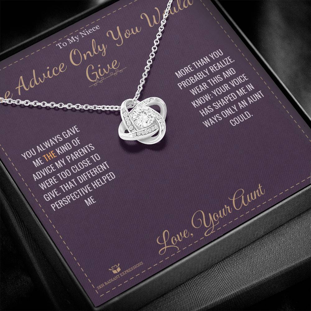 Personalized Love Knot Necklace for niece