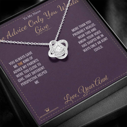Personalized Love Knot Necklace for niece