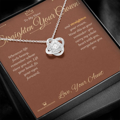 Personalized Love Knot Necklace for niece