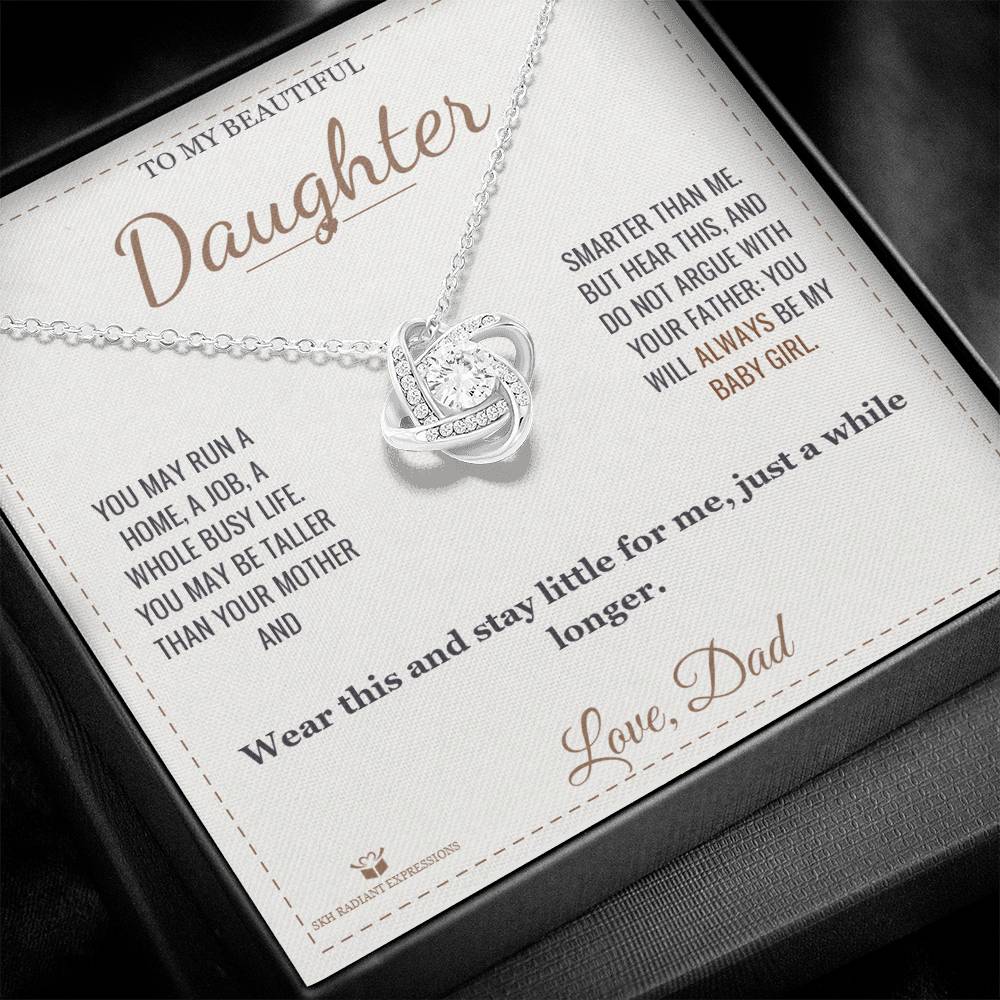 Always My Baby - Love Knot Necklace for Daughter