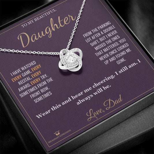 Your Loudest Fan - Love Knot Necklace for Daughter