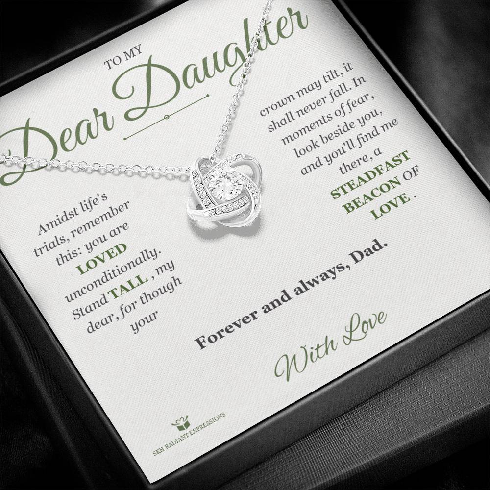Radiating Love - Love Knot Necklace for Daughter