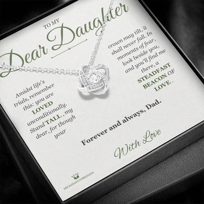 Radiating Love - Love Knot Necklace for Daughter