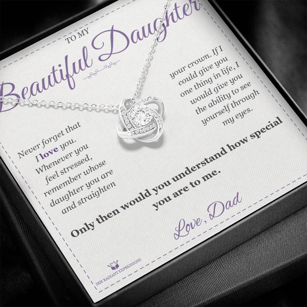 A Father's Love - Love Knot Necklace for Daughter