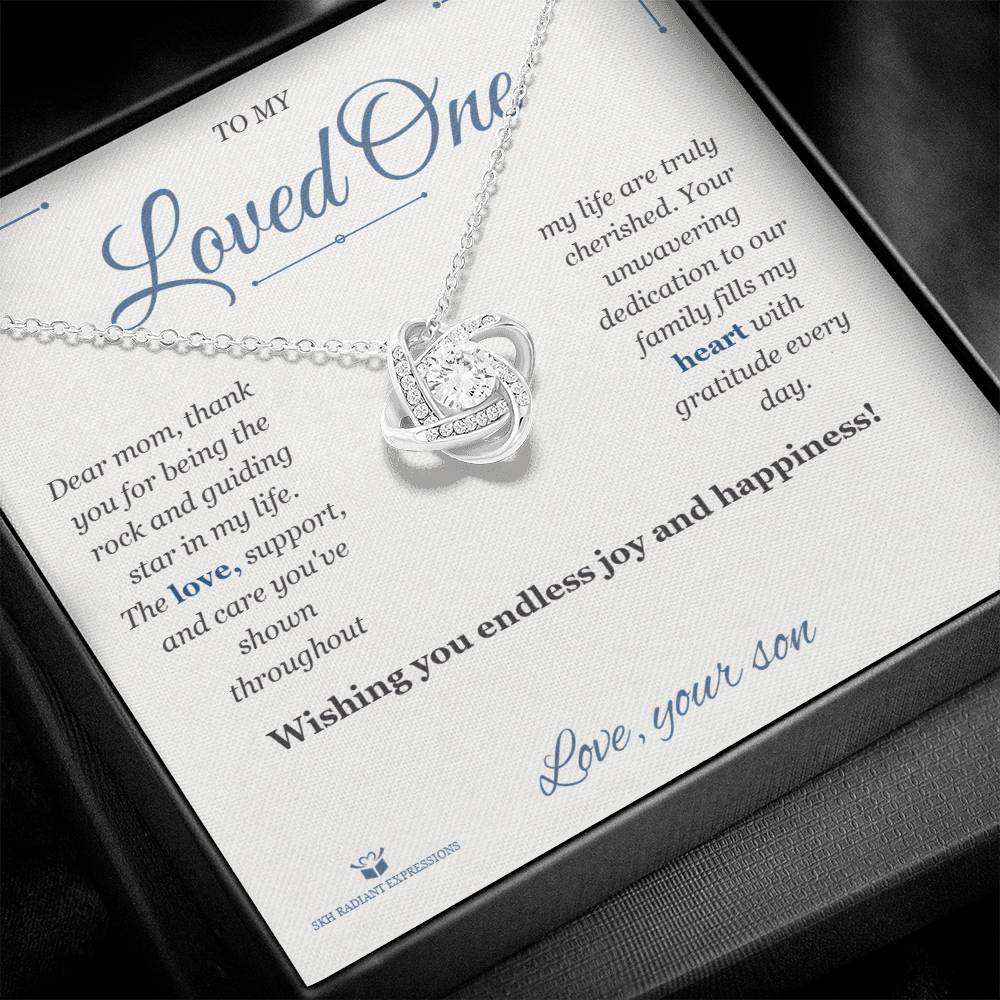 Dear Mom - Love Knot Necklace for Daughter
