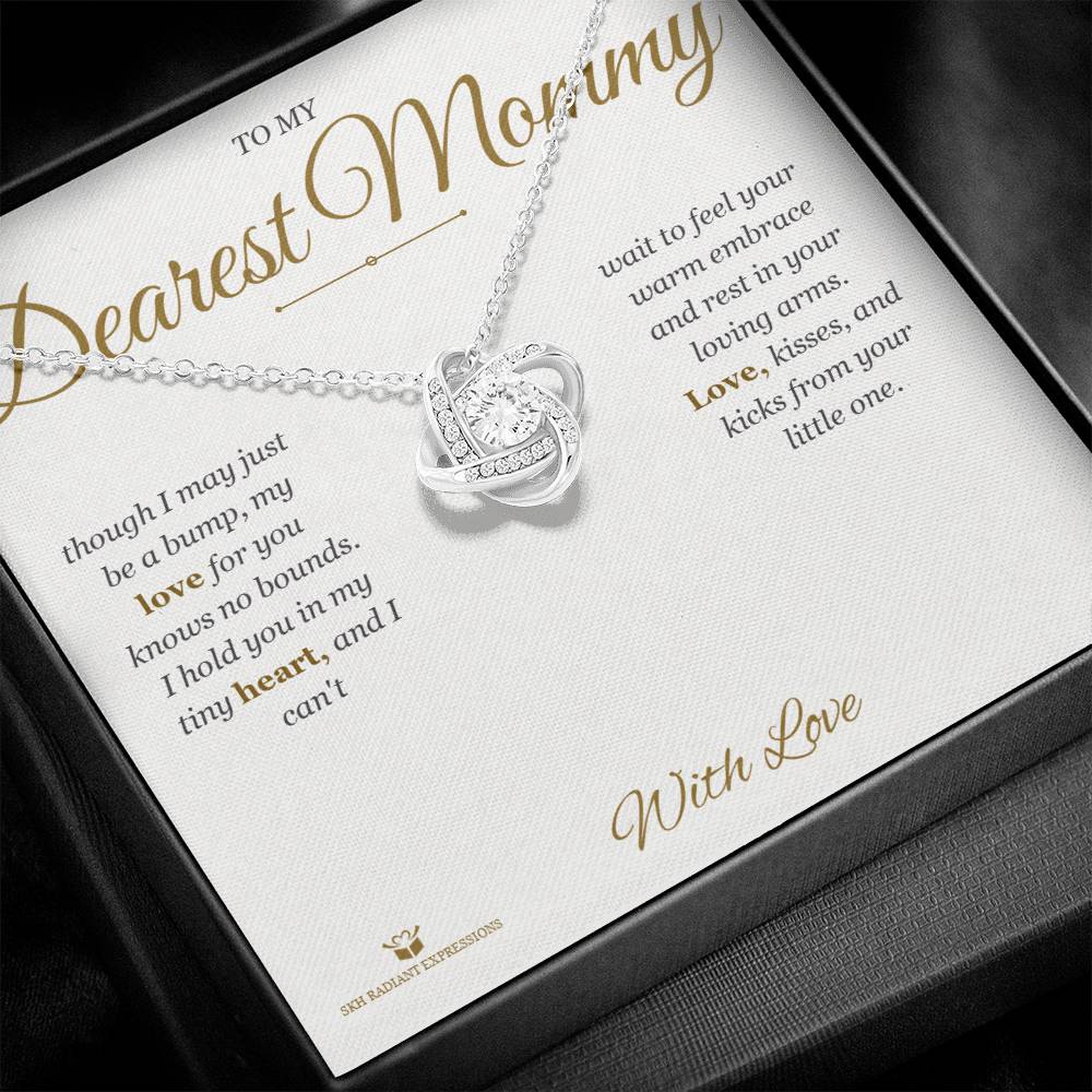 Love, Kisses, and Kicks - Love Knot Necklace for Mommy