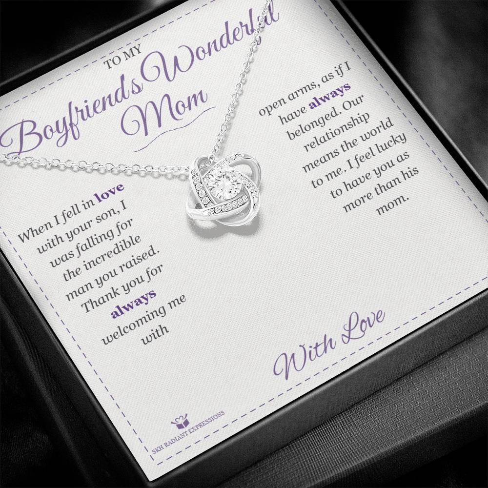 The Woman You Raised - Love Knot Necklace for Boyfriend's Mom