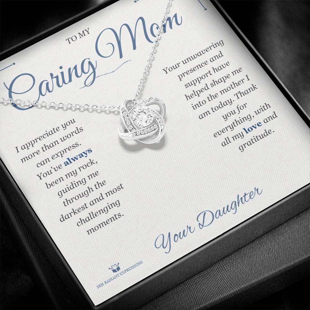 My Rock and Guide - Love Knot Necklace for Mom