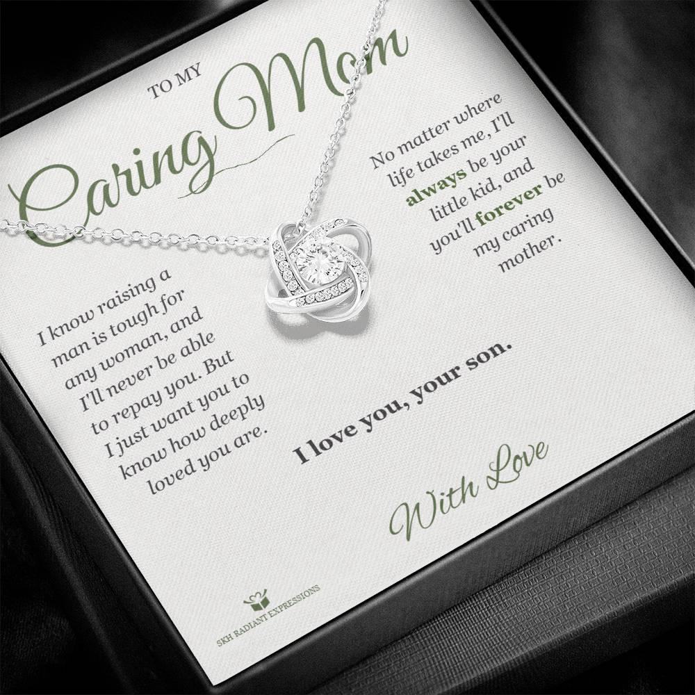 Personalized Love Knot Necklace for mom