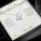 Be a Sunflower - Love Knot Necklace for Daughter