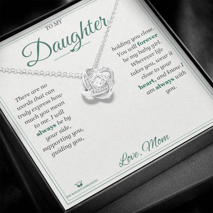 Personalized Love Knot Necklace for daughter