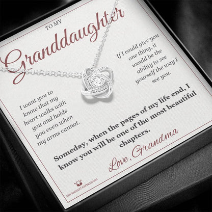 Personalized Love Knot Necklace for granddaughter