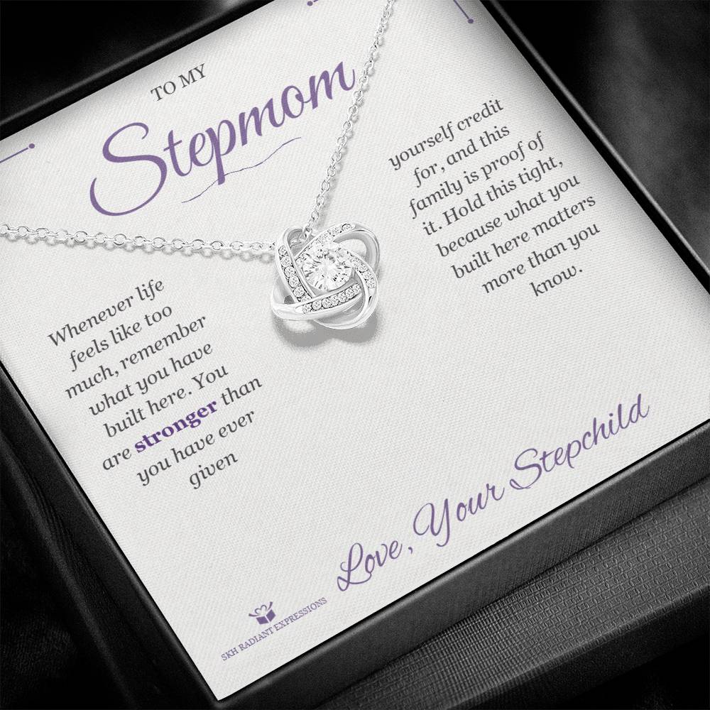 Braver Than You Believe - Love Knot Necklace for Stepmom