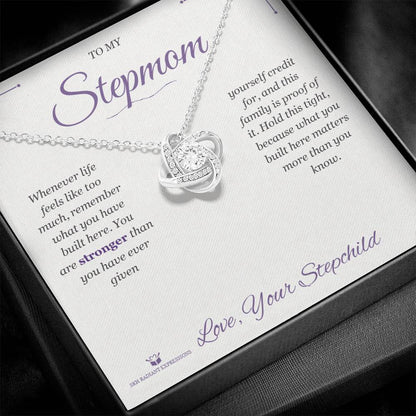 What does a Love Knot Necklace mean - gift for stepmom