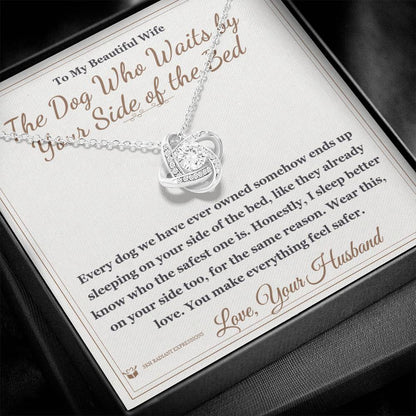 Personalized Love Knot Necklace for wife