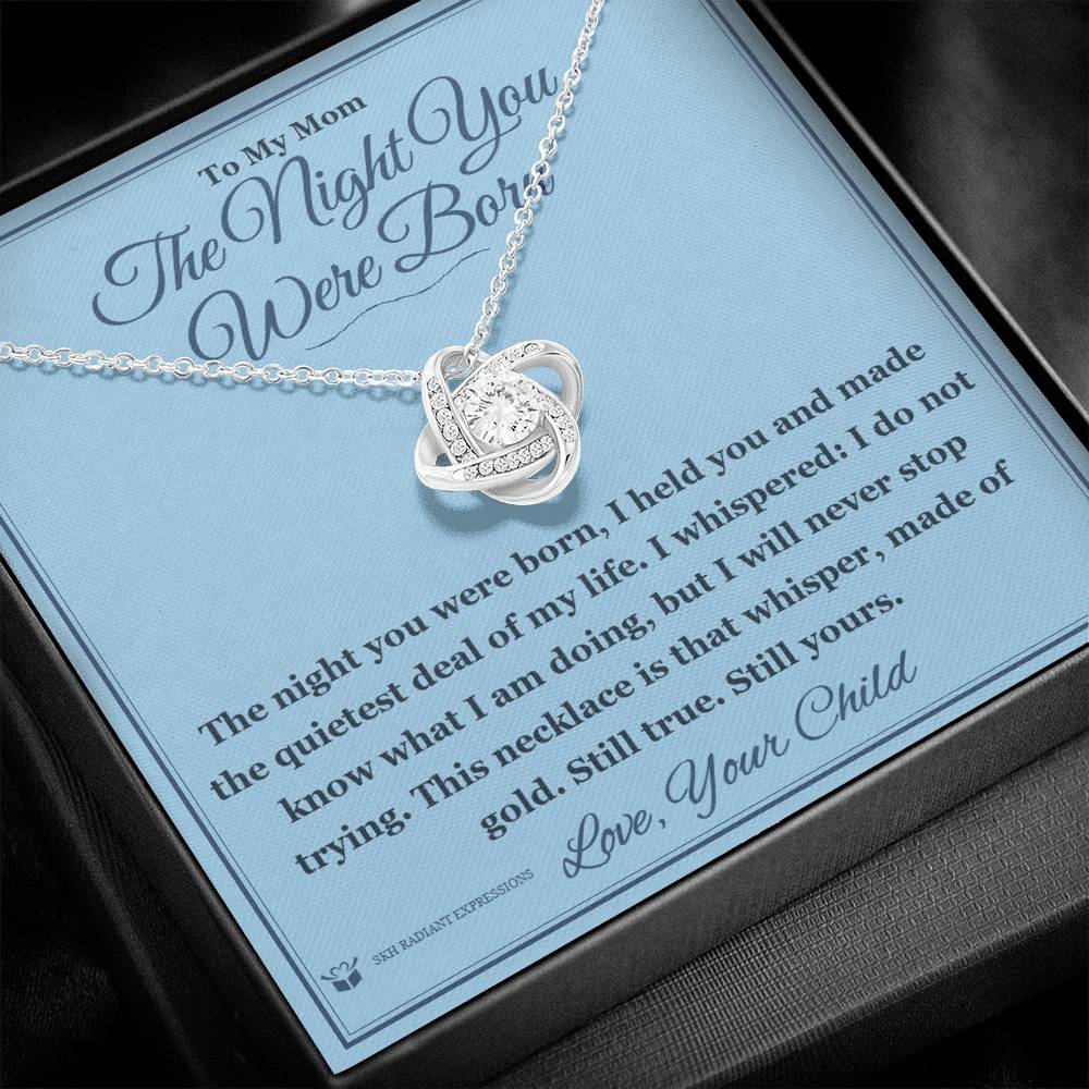 Personalized Love Knot Necklace for mom
