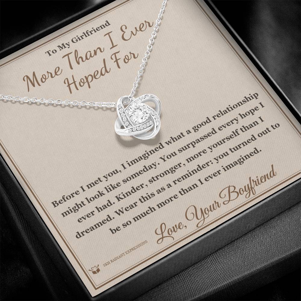 Personalized Love Knot Necklace for girlfriend