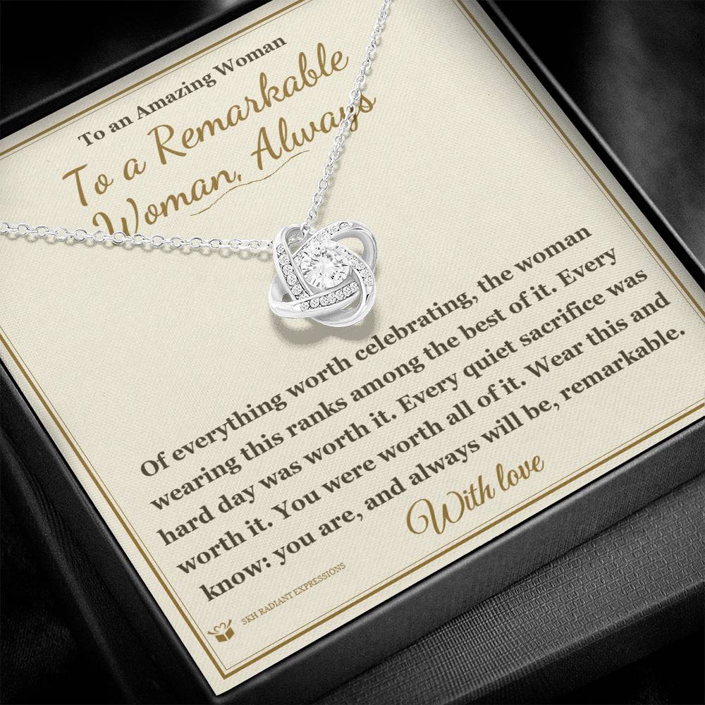Personalized Love Knot Necklace for her