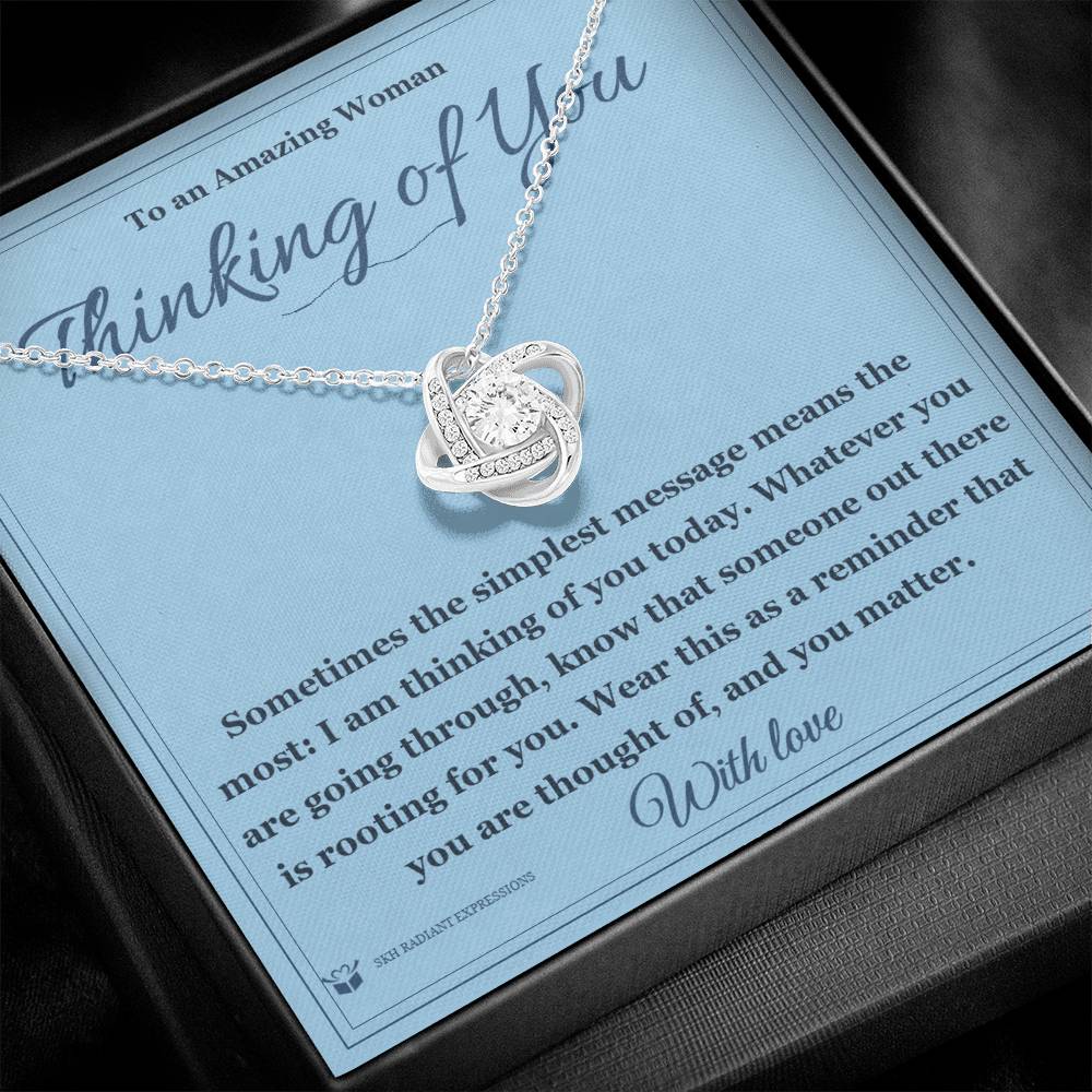 Personalized Love Knot Necklace for her