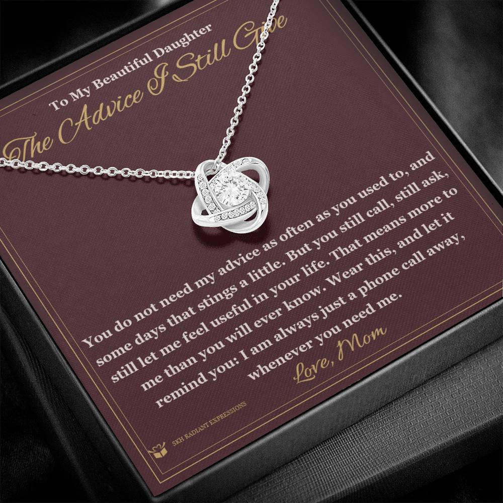 Personalized Love Knot Necklace for daughter