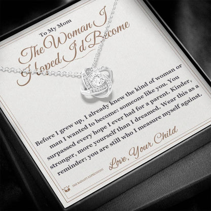 Personalized Love Knot Necklace for mom