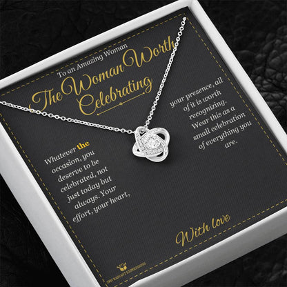 Personalized Love Knot Necklace for her