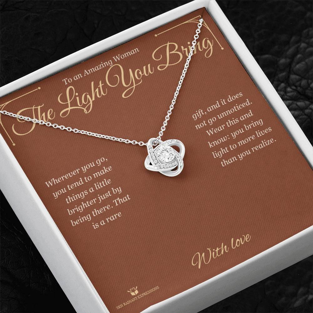 Personalized Love Knot Necklace for her