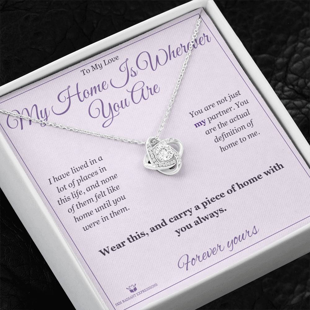 Personalized Love Knot Necklace for partner