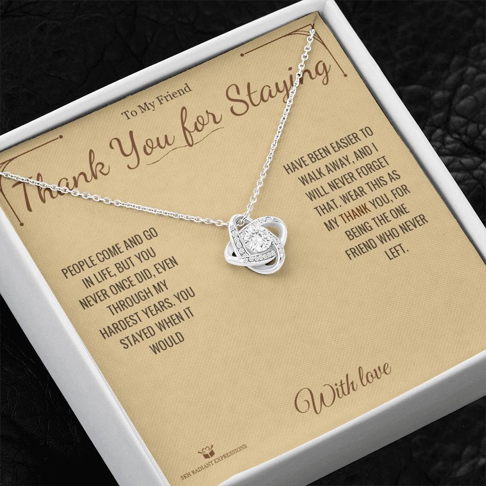 Personalized Love Knot Necklace for friend