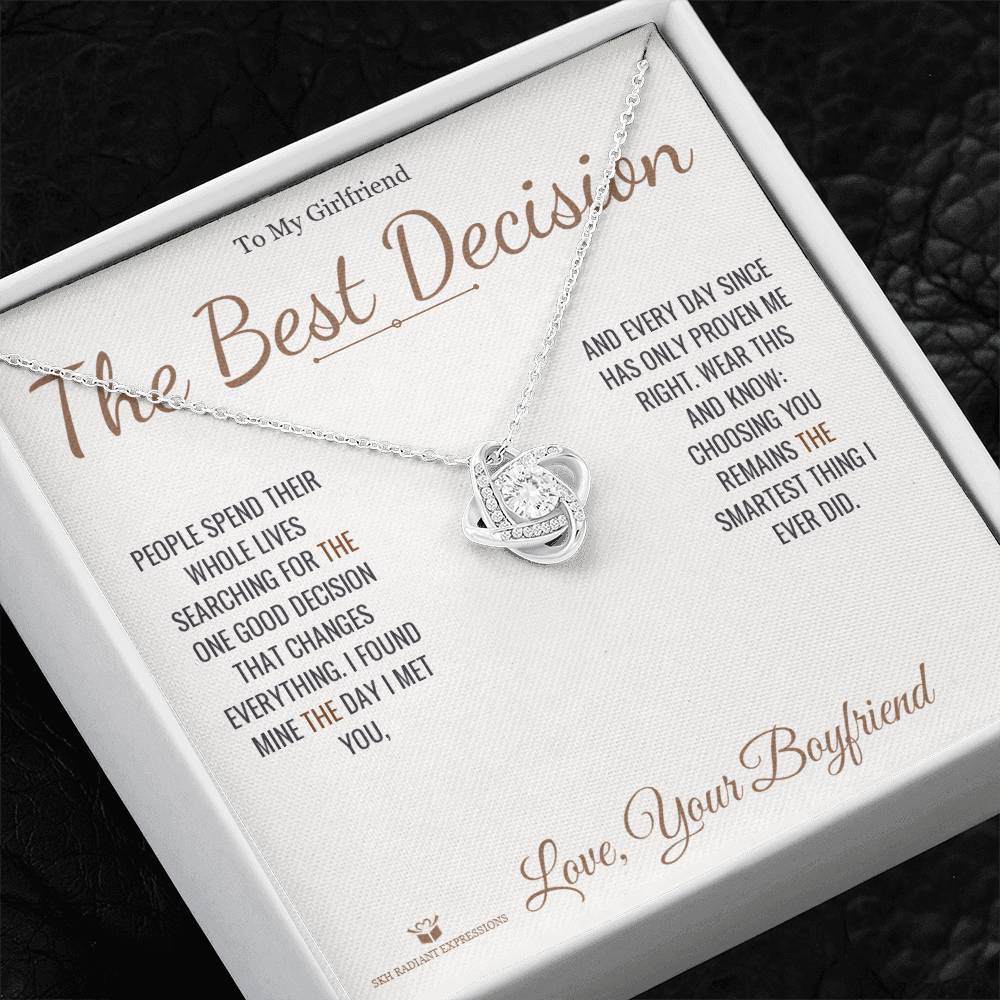 Personalized Love Knot Necklace for girlfriend