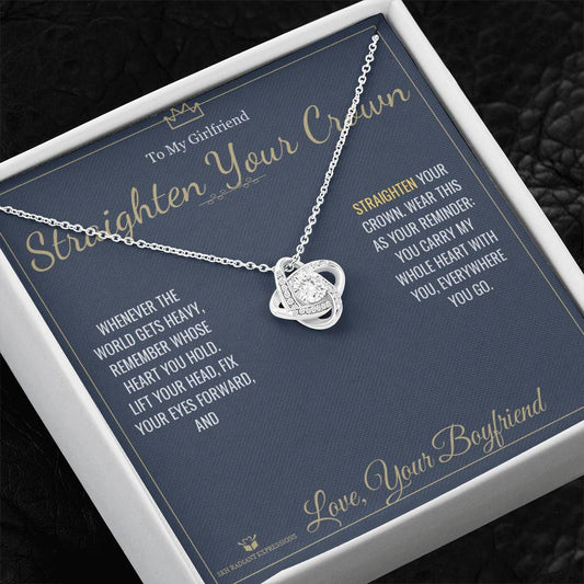 Straighten Your Crown - Love Knot Necklace for Girlfriend