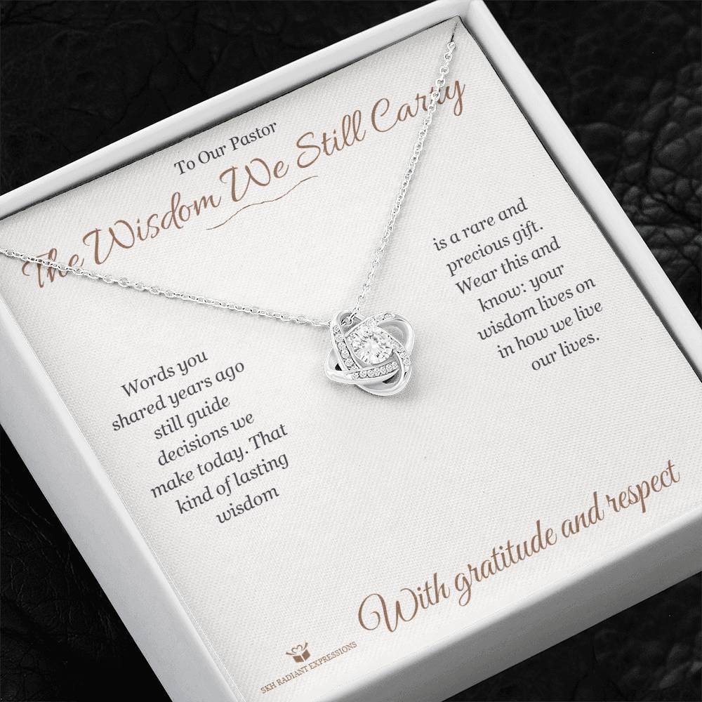 Personalized Love Knot Necklace for pastor