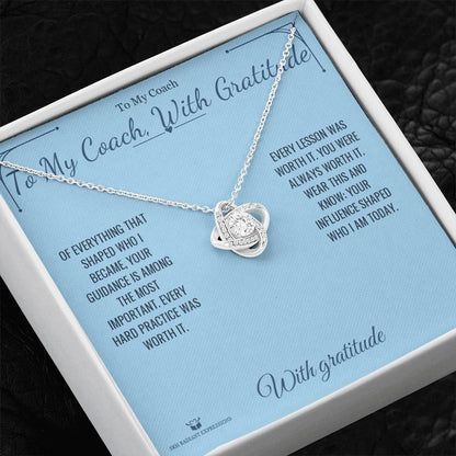 Personalized Love Knot Necklace for coach