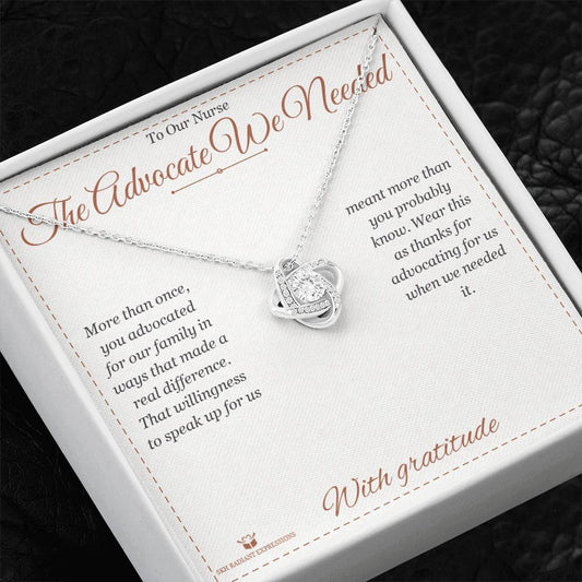 The Advocate We Needed - Love Knot Necklace for Nurse