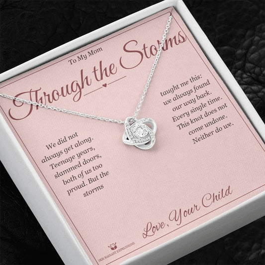 Through the Storms - Love Knot Necklace for Mom