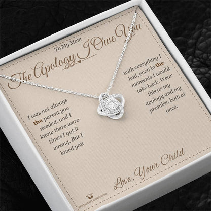 Personalized Love Knot Necklace for mom