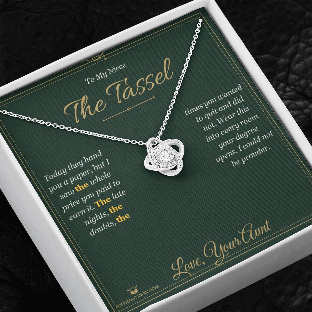 Personalized Love Knot Necklace for niece